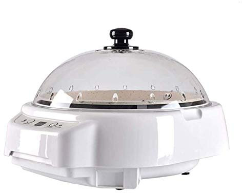 Máquina tostadora de café de 220 V, máquina para hacer palomitas de maíz, tostado de granos, pantalla digital, función de cuenta regresiva, tostadora de café de acero inoxidable,Blanco