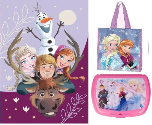 Trendstern Frozen Kuscheldecke Die Eiskönigin Anna und ELSA - Fleecedecke Decke + Extra Zugabe (100 x 140 cm, Variante 2)