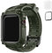 Fullmosa Compatible with Apple Watch Straps 45mm with Bumper Case for Men Women, TPU Rugged iWatch Strap with Screen Protector for Apple Watch Series 9/8/7, 44mm/45mm Army Green