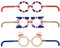 Ginger Ray Coronation Party Union Jack & Gold Crowns Gläser, sortiert, 8 Stück