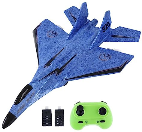 Colcolo RC Glider Plane RC Plane Toy Foam Easy to Control with Flash Light 2 Channels Fixed Wing Aircraft Airplane Model Toys for Kids and Adults
