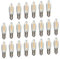 Erzgebirgslicht - AUSWAHL - 22 Stück LED Filament Topkerze 14-55 V 0,1 W für INNEN, für 4-16 Brennstellen E10 Riffelkerze Ersatzbirne Glühbirne Glühlämpchen für Lichterketten Pyramide Schwibbogen