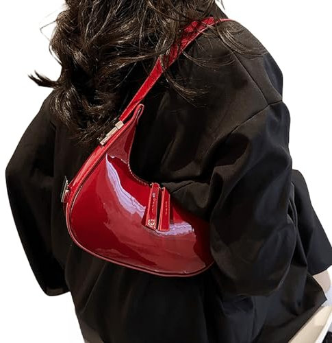 Genikeer Umhängetasche Damen | Luxus Tasche Unterarmtasche | Y2k Shoulder Bag Women 90s Hobo Handtasche PU Leder | Handtasche Vintage | Retro Achsel Tasche Schultertasche Reisen