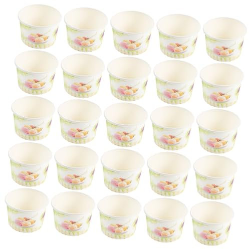 PartyKindom 100pièces Coupes à Glace Jetables Bols à Dessert Sans Couvercle Pour Fêtes Et Célébrations