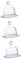 Cabilock 3 Ensembles Couvercle De Collation Transparent Cloche Présentoir À Gâteau Présentoir À Gâteaux Support À Gâteau avec Assiettes Mini Gâteaux Pot Cloche Clair Support