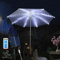 DINOWIN Solar Lichterkette für Sonnenschirm mit Fernbedienung Wasserdichte 104 LEDs 8 Modi Sonnenschirm Beleuchtung Dekoleuchte für Campingzelte Garten Strand Party (Weiß)