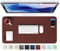 GOMIN Schreibtischunterlage 80x40cm - PU Leder Mauspad Wasserfest & Rutschfest - Laptop Tischunterlage Groß - Leicht zu reinigende Schreibunterlage - Mousepad XXL für Büro und Home-Office - Braun