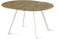 B&D home runder Esstisch LIV, ausziehbar Butterfly Klappeinlage 120-150cm für 4-6 Personen Küchentisch Holztisch Esszimmertisch Metallgestell weiß, Industrial modern Design, Eiche 11210-FW-EIDA