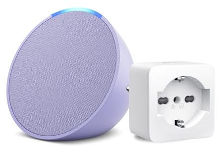 Echo Pop | Lavanda + TP-Link Tapo Presa intelligente, compatibile con Alexa - Kit di base per Casa Intelligente