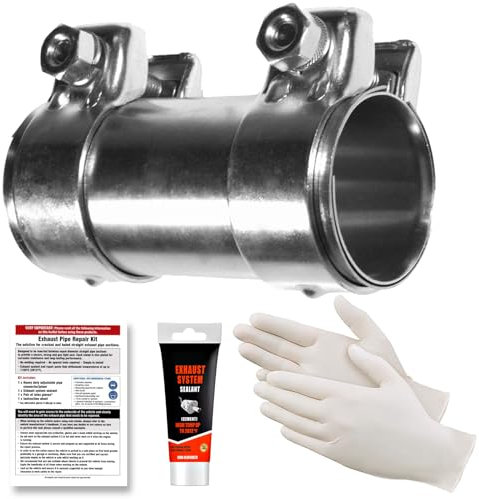 E-TECH Exhaust Repair Kit - Fits Exhaust Straight Pipe Diameters 48mm-50mm