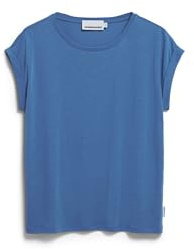 ARMEDANGELS Damen T-Shirt aus Tencel™ Lyocell Mix JILAANA Regular Fit Dark Morning L