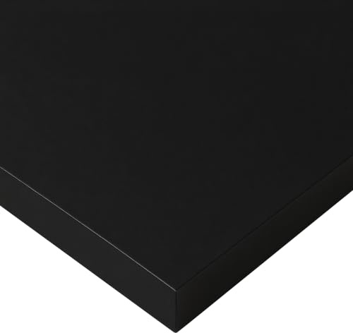 POKAR Tischplatte 180x80 cm | Schreibtischplatte 25 mm Stärke | Ideal für höhenverstellbare Schreibtische und Esstische | Robust und Langlebig | Made in EU | Schwarz