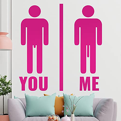 KIWISTAR Me and You - Penis Vergleich Wandtattoo in 6 Größen - Wandaufkleber Wall Sticker - Dekoration, Küche, Wohnzimmer, Schlafzimmer, Badezimmer