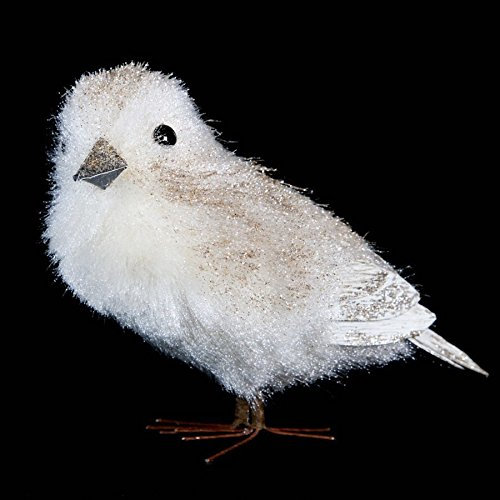 DecoKing Weihnachtsschmuck Weiß Gold Vogel Weihnachten Deko Weihnachtsdeko Bella