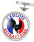 Pin's Argenté 20mm Gaulois Réfractaire Coq Drapeau France Français - Bleu Blanc Rouge Contestation Soutien Gilets