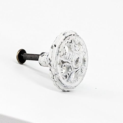 Knober Gußeisen Möbelknöpfe Vintage Landhausstil Shabby-Chic Schrankknopf Türgriff (Windrad)