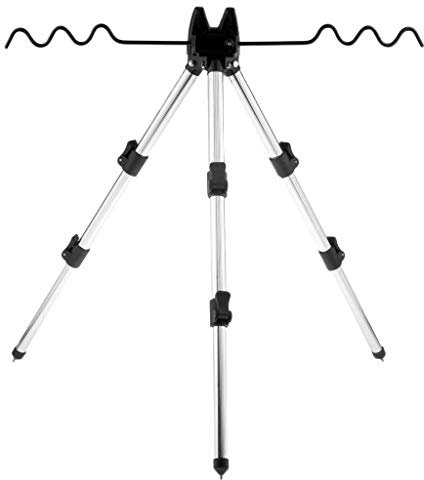 Tubayia Teleskop Angelrute Stativ Dreibein Halter Aluminium Angelrutenhalter Rutenhalter
