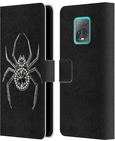 Head Case Designs Brooch 3 Lady Hale Spider Brooch Leder Brieftaschen Handyhülle Hülle Huelle kompatibel mit Redmi 10X 5G/Redmi 10X Pro 5G