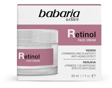 Babaria - Crema Antiarrugas Mujer Con Retinol Y Ácido Hialurónico | Crema Hidratante Facial Hombre Y Mujer Profunda Y Regeneración Celular | Reafirmante, Elasticidad Y Tono Uniforme 50 Ml