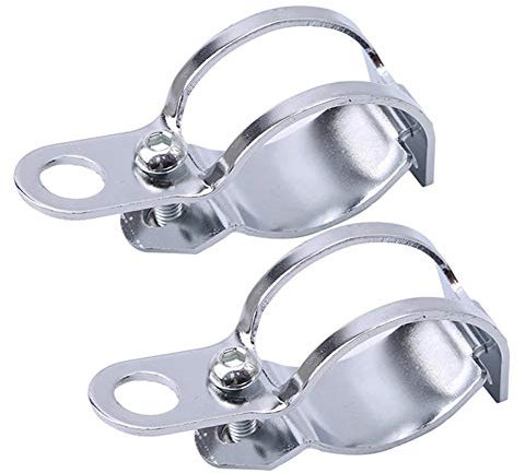 Scheinwerferhalterung, Asudaro 2 Stück Motorrad Blinkerklemme Universal Blinker Lichthalterung Klemmkopf Lampenhalter Gabel 30-43mm Motorrad Verlängerungshalterung Lenker Adapter,Silber