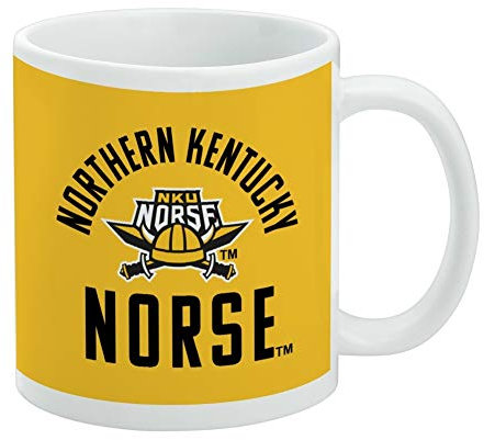 Northern Kentucky University Norse Ceramic Coffee Mug, Novelty Gift Mugs for Coffee, Tea and Hot Drinks, 11oz, White