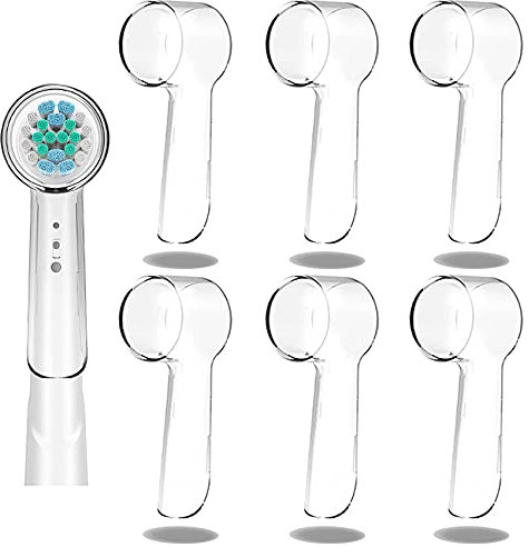 GeekerChip Couvercles de Tête de Brosse à Dents,protège brosse a dent électrique,étanche à la poussière,Non toxique pour brosse à dents Oral-B grande commodité (Transparent)