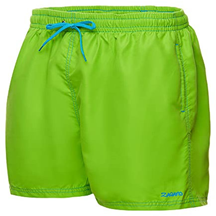 Zagano Adam Lipski 5108 - Costume da bagno da uomo, pantaloni da nuoto, pantaloncini da bagno, da spiaggia, boxer da uomo, pantaloncini corti, pantaloni da allenamento, da spiaggia, verde chiaro, XL