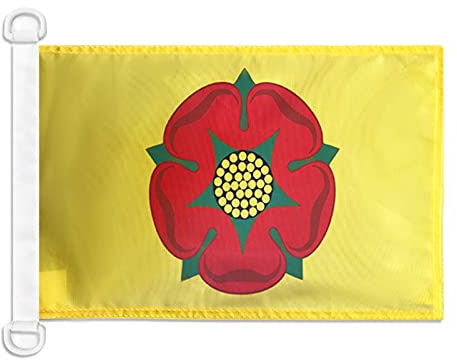 AZ FLAG Lancashire New county Boat Flag 45x30 cm Plastic Rings | Outdoor and marine use 12x18 in boat flag weather resistant with double stitched seams and reinforced edges mesh polyester