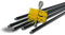 Kit de ramonage classique conduits gainés | Brosse hérisson rond synthétique | Diamètre 125 mm | 5 cannes noires Ø 17 mm creuses | 5 * 1,4 m | Cheminées | Kibros 4KIT125N