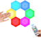 Mcbazel Hexagon Lights with Remote Control,RGB Light Panels, LED Panel Wall Light,Smart LED Wall Light Panels for for Gaming Setup/Wall Decoration/Home Bar Party(6 Pack)