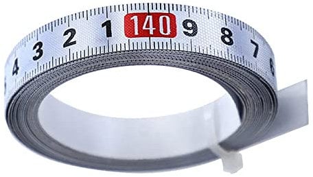 1 to 3M Self Adhesive Measuring Tape Stainless Steel Miter Tape Measure for T-Track, Router, Table Saw, Mitre Saws, T-Rails, Band Saws, Woodworking Tools, Sewing Machines - Right To Left (3 Meter)