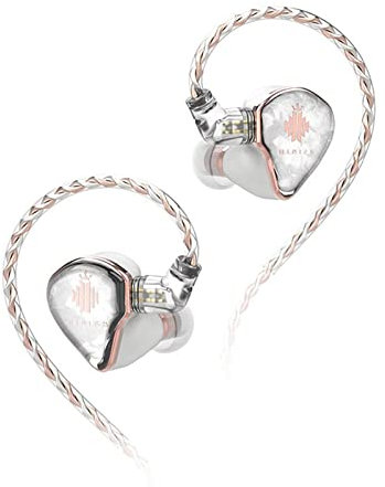 Hidizs MD4 4 Pilotes à Armature équilibrée HiFi Écouteurs Intra-Auriculaires IEMs avec Suppression Active du Bruit, Audio Spatial personnalisé, Casque Hybride à Armature banlance,Argent
