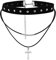 JewelryWe Schmuck Kreuz Choker Kette Damen Gothic Nieten Stretch Samt Leder Halsband Geschichtet Halskette Kragen Lederband Schwarz