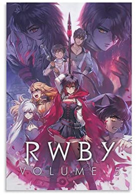 ZHUYING Anime-Poster Rwby Volume 5 Poster Leinwand Wandkunst Poster Dekorativ Modern Home Print Bild Kunstwerke Poster 30 x 45 cm