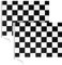 2 Stück karierte Flagge, 61x76 cm, schwarz-weiß, Rennflaggen, Nylon-Rennflaggen für Zuhause, Garten, Haus, Hof, Rennen, Sport, Urlaub, Party, Banner, Dekorationen, lebendige Farben und doppelseitig