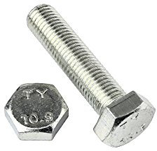 2 Stk Sechskantschraube DIN 961 M14x1,5x50 Feingewinde annähernd bis Kopf - Stahl verzinkt