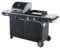 BRASERO - Barbecue Bi-Energy L Barbecue Charbon 49 x 42 cm et Plancha à gaz 48 x 42 cm - 2 brûleurs gaz - 7,2 KW - Noir