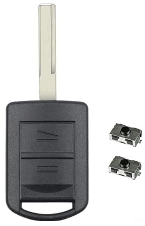 LAKAMODO Coque Plip Clé Télécommande pour Opel Vauxhall Corsa Combo Tigra Meriva Agila +2 Switchs Boutons (Modèle4+2 Switchs)