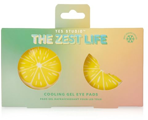 Yes Studio Lemon Shaped Cooling Gel Eye Pads, Soothing and Reusable 1 Pair | Reusable Gel Pads for Tired Eyes, Help Reduce Puffiness and Revitalise Under-Eye Skin for a Brighter Appearance