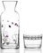 Wrenbury Carafe à eau de chevet et verre – 700 ml – Idéal pour l'hydratation dans la chambre ou la salle de bain – Design gothique élégant