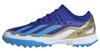 Adidas Unisex Kinder X Crazyfast Messi League Turf Boots, Lucid Blue/Blue Burst/Cloud White, 30 EU