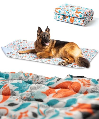 SILVERWOOF Luxus Waschbare Pee Pad für Hunde - 2 x Saugfähiger & rutschfest - Wiederverwendbare und wasserdichte Welpenunterlage - Hundematte Auto & Inkontienzunterlage mit Geruchskontrolle 90x160cm