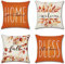 Ohok 4er Set Dekorativ Herbst Kissenbezug mit Motiv 45x45 cm, Polyester Leinen Zierkissenbezüge, Deko Sofakissen Couchkissen Kissenhülle Set für Schlafzimmer Wohnzimmer Sofa Couch Auto (Home Bless)
