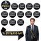 Karjiaja 13pcs Bräutigam Button Schärpe Set, JGA Deko Männe Team Bräutigam Anstecker Schärpe Abzeichen Satz, Mitgebsel Partyzubehör Männer Junggesellenabschied Hochzeit Accessoires Schwarz Gold