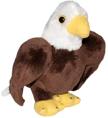 Wild Republic Pocketkins Eco Weißkopfseeadler, Plüschtier, 12 cm, Plüschspielzeug, Hergestellt aus recycelten Materialien, Umweltfreundlich