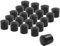 Luomorgo 48Pcs Door Stop Rubber Tip Replacement, Door Stopper Rubber Tip, Black Door Stop Rubber End Cap Universal for Door Stop Bumper Tips Wall & Floor Protection