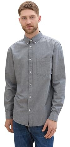 TOM TAILOR 1042640 Camisa, 28941-Navy Chambray, XL para Hombre