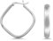 Cassini | Eckige Silber-Creolen, elegante Creolen hochglanzpoliert aus 925 Sterling Silber, Klappcreolen Ohrringe Damen 3CSE