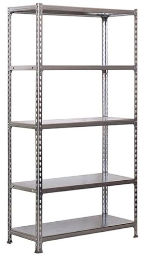 PROREGAL Schwerlastregal Metal Shark | HxBxT 180x90x50cm | Fachlast 180kg | Grau-Verzinkt | Regal Standregal Aufbewahrungsregal