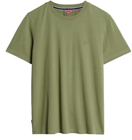 Superdry Damen Vintage Logo T-Shirt aus Bio-Baumwolle mit Stickerei Olivgrün Kaki 40